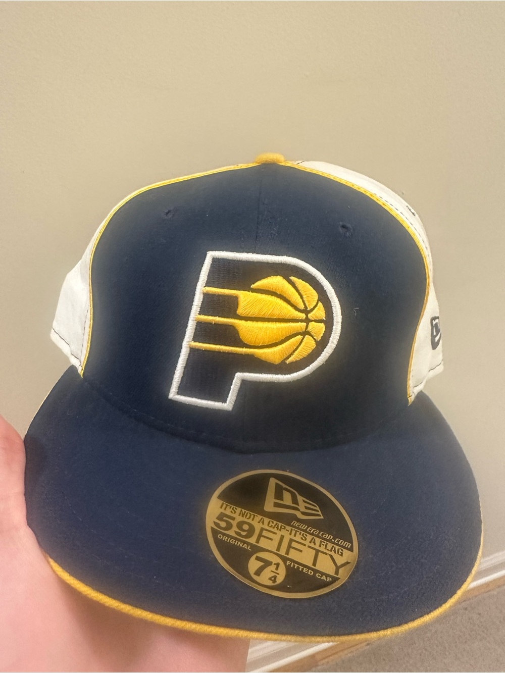 Indiana Pacers Navy and White Hat 7 1/4 y2k vintage hat